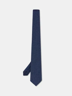 Online Polka Dot Pattern Tie 100% Silk 8cm Gravatas