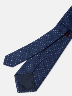 Online Polka Dot Pattern Tie 100% Silk 8cm Gravatas