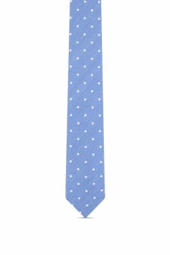 Online Polka Dot Pattern Tie 100% Silk 8cm Gravatas