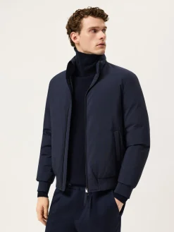 Sale Real Down Bomber With Ribbed Finishes Blusões