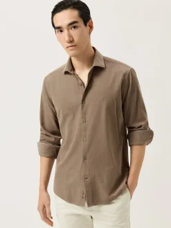 Clearance Regular Fit Baby Corduroy Shirt With Pigment-Dyed Finish Camisas Casuais