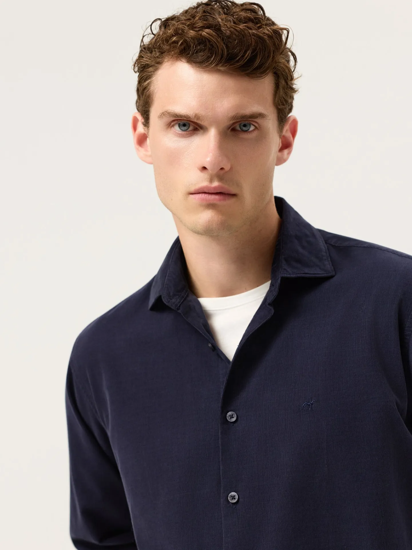 Clearance Regular Fit Baby Corduroy Shirt With Pigment-Dyed Finish Camisas Casuais