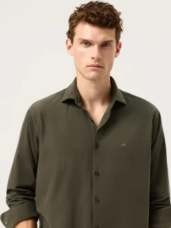 Clearance Regular Fit Baby Corduroy Shirt With Pigment-Dyed Finish Camisas Casuais