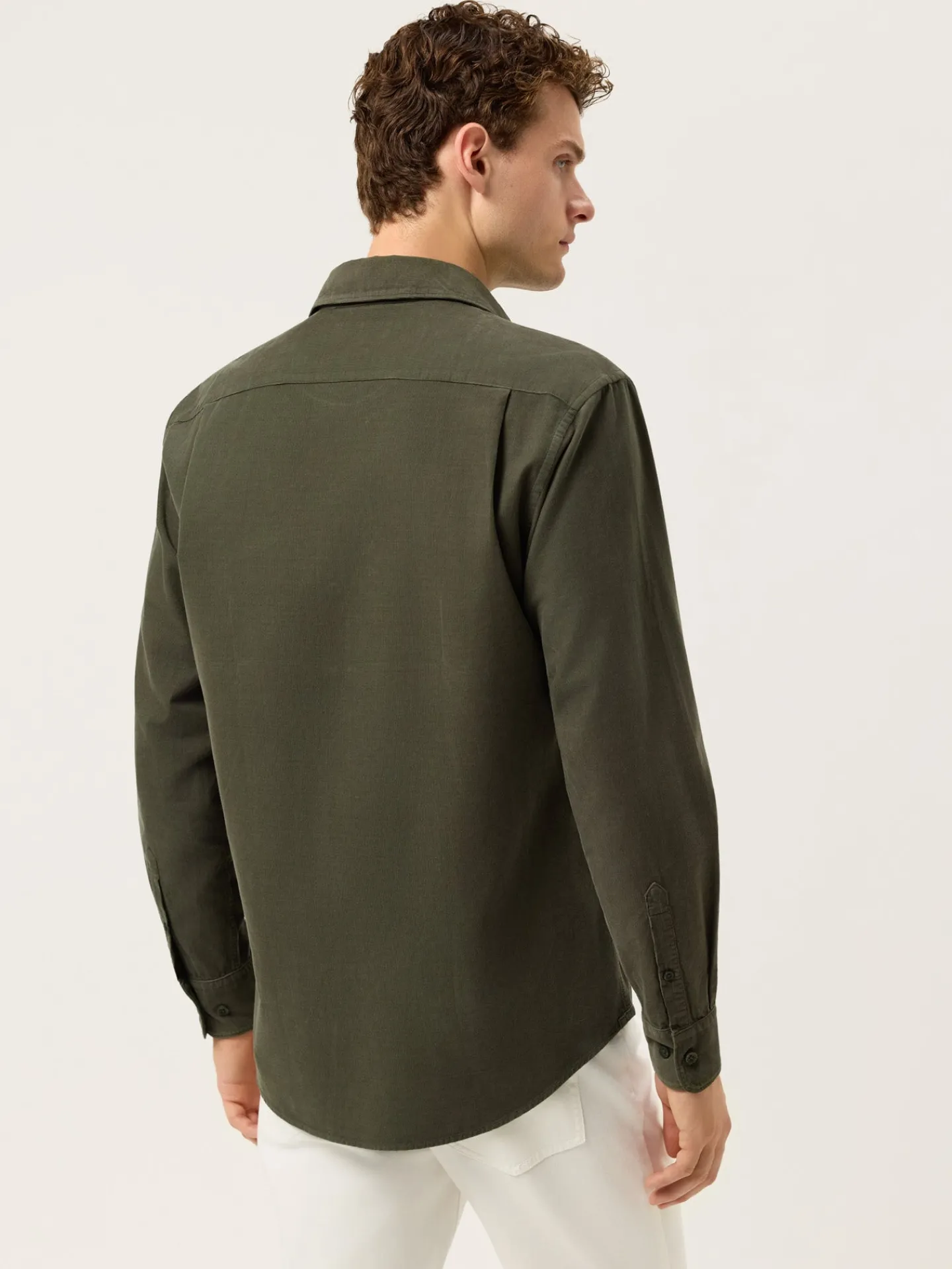 Clearance Regular Fit Baby Corduroy Shirt With Pigment-Dyed Finish Camisas Casuais