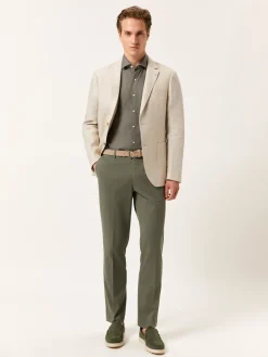 New Regular Fit Casual Trousers in Comfort Cotton Calças Casuais|Calças Casuais