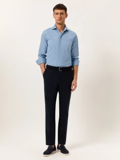 Sale Regular Fit Casual Trousers in Comfort Cotton Calças Casuais|Calças Casuais