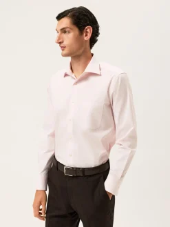 Discount Regular Fit Cotton Stretch Travel Shirt With Oxford Collar and Chest Pocket. Camisas Clássicas