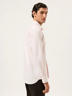 Discount Regular Fit Cotton Stretch Travel Shirt With Oxford Collar and Chest Pocket. Camisas Clássicas