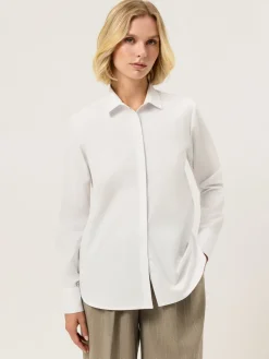 Regular Fit Double Cuffs Shirt With Gold Cuff Buttons MULHER Camisas