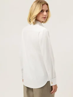 Regular Fit Double Cuffs Shirt With Gold Cuff Buttons MULHER Camisas