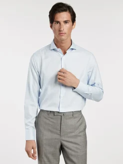 Online Regular Fit Formal Oxford Shirt in 100% Cotton Camisas Clássicas|Camisas Clássicas
