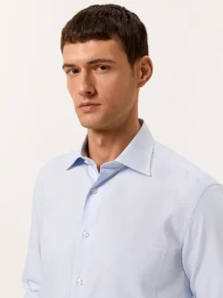 Outlet Regular Fit Formal Oxford Shirt in 100% Cotton Camisas Clássicas|Camisas Clássicas