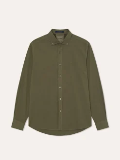 Online Regular Fit Garment Dye Poplin Shirt in Comfort Cotton Camisas Casuais|Camisas Casuais
