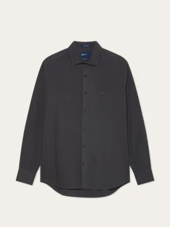 Best Regular Fit Overdye Poplin Shirt With Open Collar Camisas Casuais