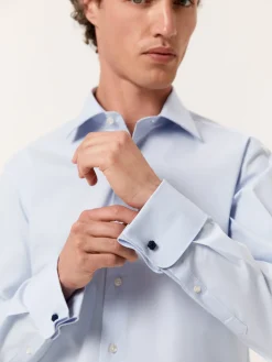 Outlet Regular Fit Performance Poplin with Oxford Collar and Double Cuffs Camisas Clássicas