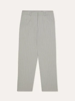 Sale Regular Fit Pinstripe Trousers In Rayon & Cotton Blend MULHER Fatos|Calças De Fato