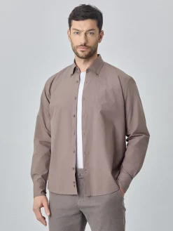 Best Regular fit poplin over dye shirt Camisas Casuais
