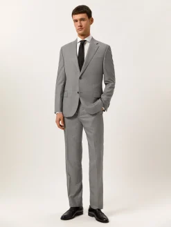 New Regular Fit Sharkskin suit in 100% Wool Fatos|Fatos