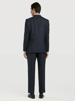 Clearance Regular Fit Sharkskin Suit in 100% Wool Fatos|Fatos