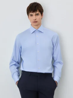 Discount Regular Fit Shirt With Oxford Collar In Cotton Blend Camisas Clássicas