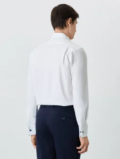 Discount Regular Fit Shirt With Oxford Collar In Cotton Blend Camisas Clássicas