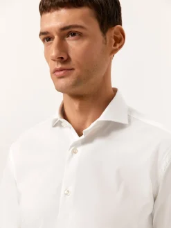 Clearance Regular Fit Travel Poplin Shirt in Comfort Cotton Camisas Clássicas|Camisas Clássicas