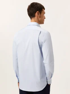 Outlet Regular Fit Travel Poplin Shirt in Comfort Cotton Camisas Clássicas|Camisas Clássicas