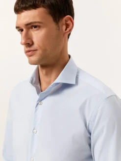 Regular Fit Travel Poplin Shirt in Comfort Cotton Camisas Clássicas|Camisas Clássicas