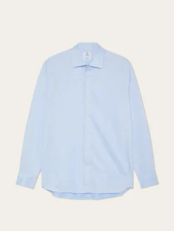 Regular Fit Twill Formal Shirt With Oxford Collar And Double Cuff Camisas Clássicas