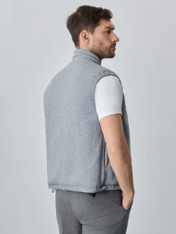 Outlet Reversible Vest With Distinct Fabrics On Each Side Coletes