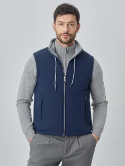 Outlet Reversible Vest With Distinct Fabrics On Each Side Coletes