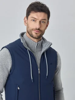 Outlet Reversible Vest With Distinct Fabrics On Each Side Coletes