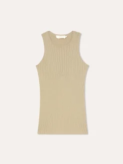 Discount Ribbed Tank Top In Viscose & Nylon Blend MULHER Tops