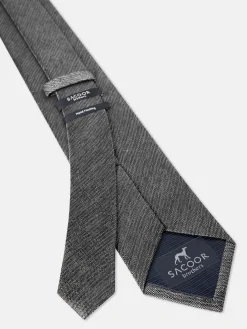 New Semi Plain Tie 100% Silk 7,5cm Gravatas