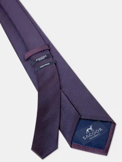 Discount Semi Plain Tie 100% Silk 7,5cm Gravatas