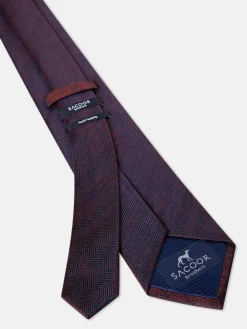Discount Semi Plain Tie 100% Silk 7,5cm Gravatas