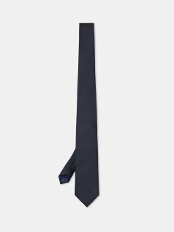 Outlet Semi Plain Tie 100% Silk 7,5cm Gravatas