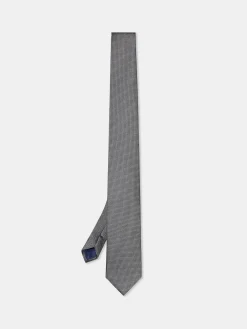 Outlet Semi Plain Tie 100% Silk 7,5cm Gravatas