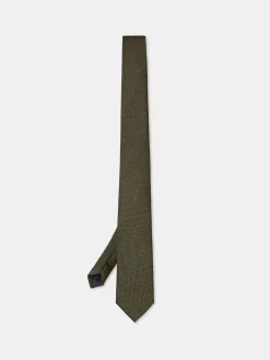 Outlet Semi Plain Tie 100% Silk 7,5cm Gravatas