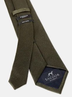 Outlet Semi Plain Tie 100% Silk 7,5cm Gravatas