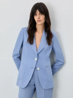 Discount Single-Breasted Suit Blazer In Tencel Linen Blend MULHER Fatos|Blazers