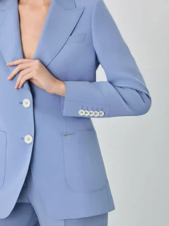 Discount Single-Breasted Suit Blazer In Tencel Linen Blend MULHER Fatos|Blazers