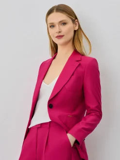Single-Breasted Suit Blazer In Rayon Blend MULHER Fatos|Blazers