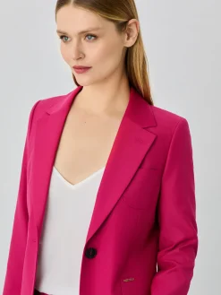 Single-Breasted Suit Blazer In Rayon Blend MULHER Fatos|Blazers