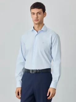 Discount Slim fit 100% bci cotton striped oxford shirt Camisas Casuais