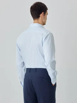 Discount Slim fit 100% bci cotton striped oxford shirt Camisas Casuais