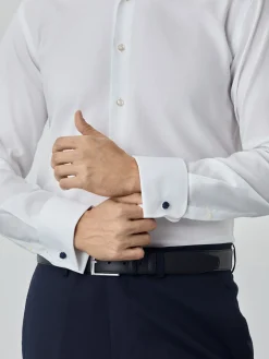Outlet Slim fit business plain oxford formal shirt Camisas Clássicas
