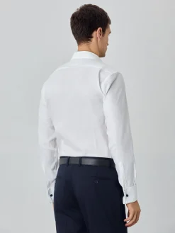 Outlet Slim fit business plain oxford formal shirt Camisas Clássicas