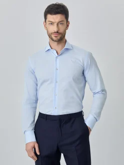 Clearance Slim fit business stripes shirt Camisas Clássicas