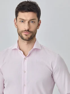 Best Slim fit business stripes shirt Camisas Clássicas